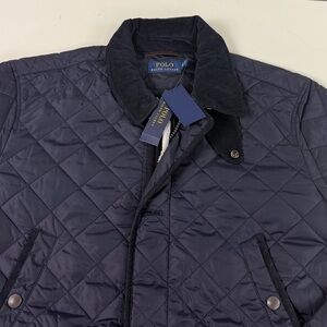 Polo Ralph Lauren Full Zip Quilted Car Coat Corduroy Collar Field Jacket NWT